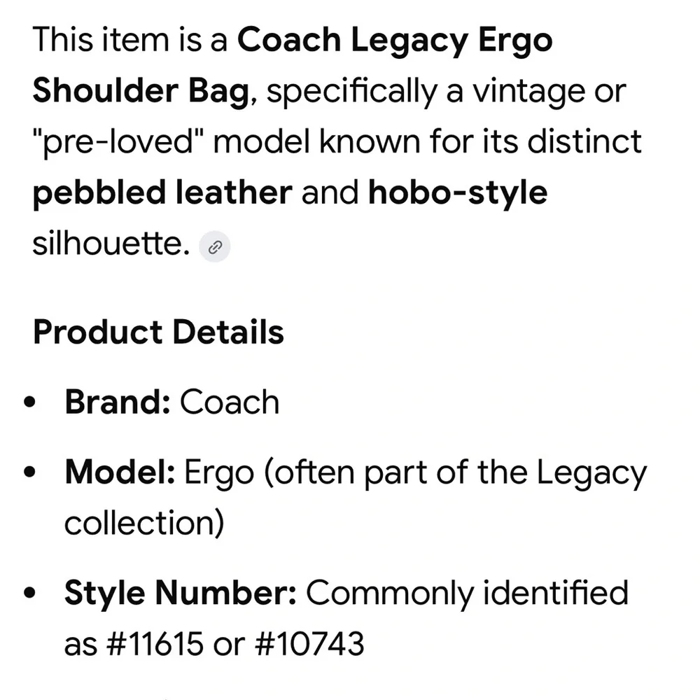 Coach Legacy Ergo Shoulder Bag with legacy stripe lining - Picture 15 of 15